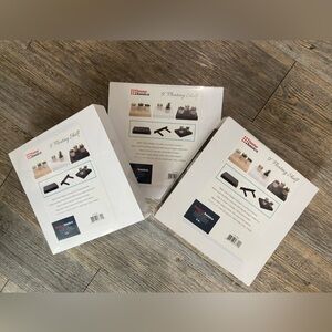 NWT Home Basics White 9 Inch Floating Shelves Bundle of 3 Home Decor Shelving